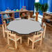 Tuf\-Top™ Height Adjustable Flower Shaped Table  hi\-res