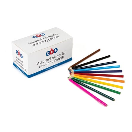 TTS Triangular Colouring Pencils 144pk Full Length  hi\-res