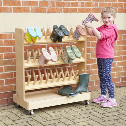 TTS Outdoor Wooden Wellie Rack  hi\-res