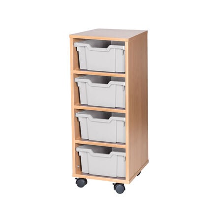 Mobile Single Tray Storage Unit 4 Deep  hi\-res