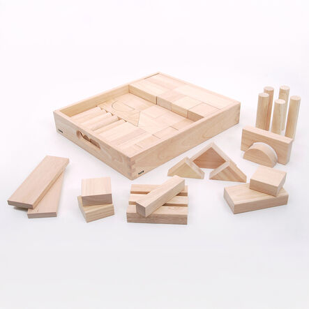 Jumbo Wooden Construction Blocks with Tray 54pk  hi\-res