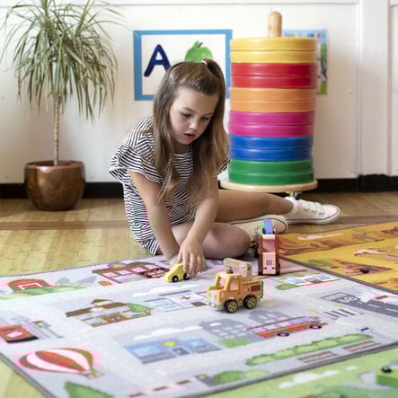 Small World Road Map Carpets 4pk  hi\-res