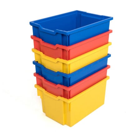 Gratnells Storage Trays 6 Pack Multicoloured Extra Deep Multicoloured hi\-res