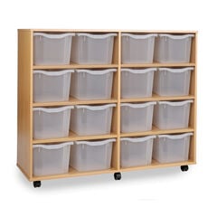 Mobile Tray Storage Unit W/ 16 Extra Deep Trays  hi-res