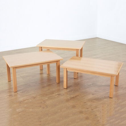 Beech Veneer Rectangular Table L1200mm \x26 Chairs  hi\-res