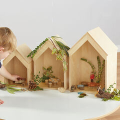 TTS Nesting Wooden Small World Houses 3pk  TTS Nesting Wooden Small World Houses 3pk  hi-res