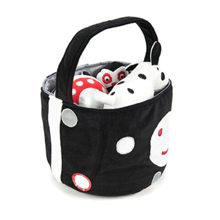 TTS Black and White Soft Baby Toys and Basket  hi\-res