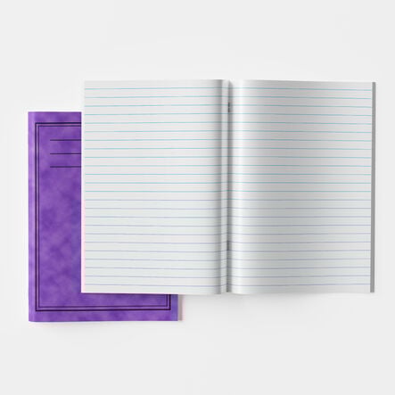 A4+ Classic Ex. Book 80pg 50pk 12mm Ruled Purple Purple hi\-res
