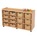 Storage Unit W\/ 8 Shallow 6 Deep Wicker Baskets WO\/ doors  hi\-res