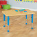 Copenhagen height adjustable rectangular four\-seater table  hi\-res
