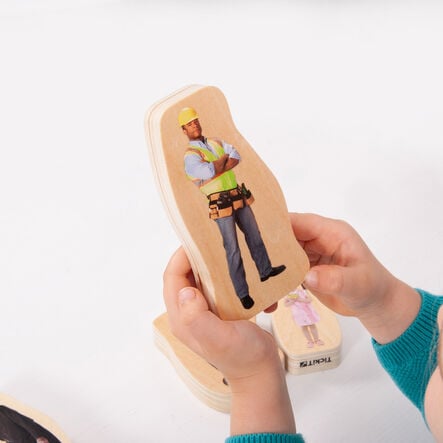 Wooden Community and Occupation People Blocks  hi\-res