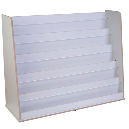 Wide Free Standing Book Display Unit Grey  hi\-res