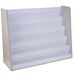 Wide Free Standing Book Display Unit Grey  hi\-res