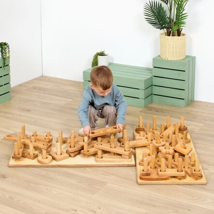 TTS Giant Wooden Stack \x26 Build Construction Set  hi\-res