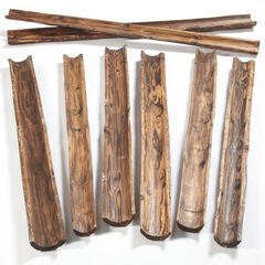 Natural Wooden Water Channelling 8pk  Natural Wooden Water Channelling 8pk  hi-res