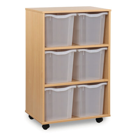 Mobile Tray Storage Unit With 6 Jumbo Trays 2x3  hi\-res