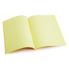 A4 Tinted Exercise Book 8mm Ruled Margin Yellow 48pg 10pk  hi-res