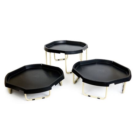 TTS Black Tuff Tray Table and Cream Stand Bundle  hi\-res