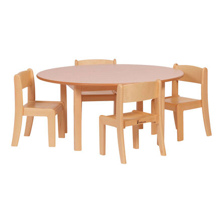Millhouse Beech Circular Table \x26 Chairs  hi\-res