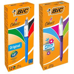 Bic 4 Colour Ballpoint Pens 12pk  hi-res