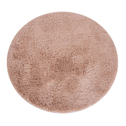 Faux Fur Circular Rug Sand Mink hi\-res