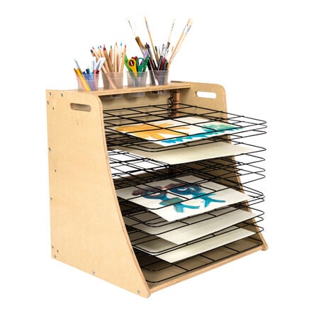 TTS Wooden Table Top Drying Rack 14 Shelves  hi\-res