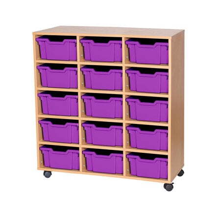Mobile Triple Tray Storage Unit 15 Deep  hi\-res