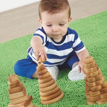 TTS Wooden Manipulative Stacking Pyramids  hi\-res