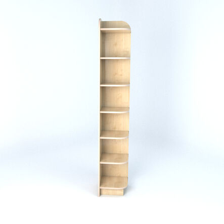 Right Hand Library End Bookcase In Maple  hi\-res