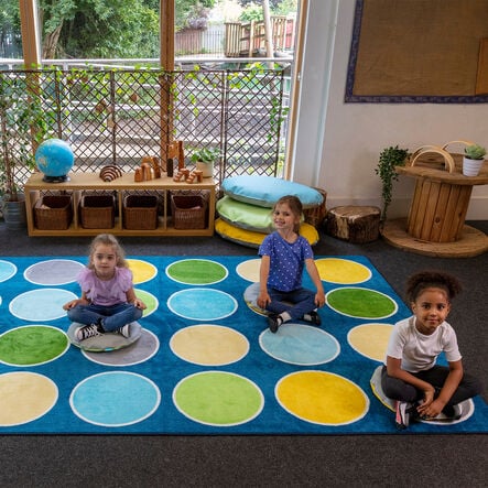 Circles Rectangular Placement Carpet  hi\-res