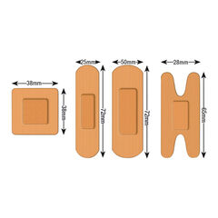Stretch Fabric Assorted Sizes Plasters 100pk  hi-res