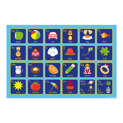 Large Blue Alphabet Carpet  Large Blue Alphabet Carpet  hi-res