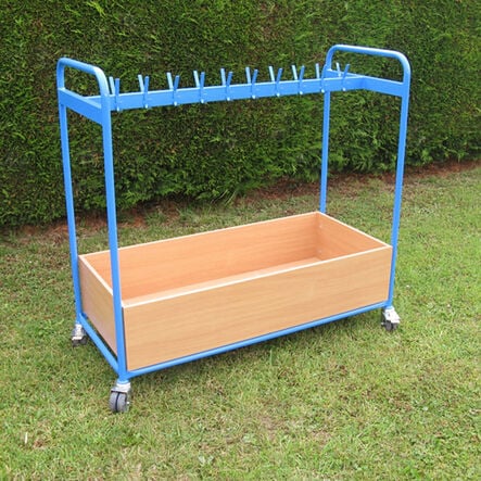Double Sided Blue Cloakroom Trolley  hi\-res