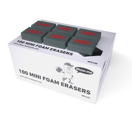 Show\-me® Mini Whiteboard Eraser Packs 100pk  hi\-res