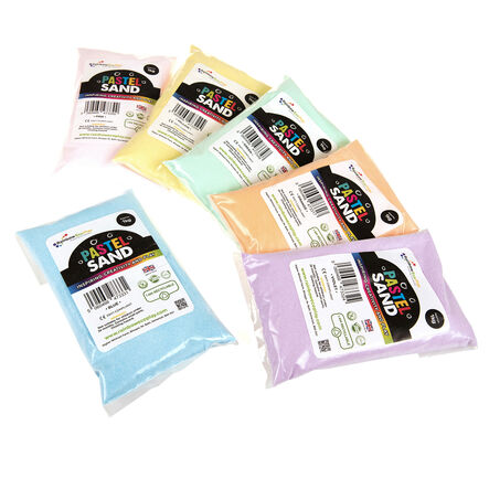 Rainbow ECO Eco Craft Sand Assorted Bags 6 x 1kg Pastels Pastels hi\-res