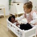 Role Play Doll Wooden White Cot Bed  hi\-res