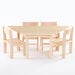 Trapezoidal Solid Beech Table L120cm  hi\-res
