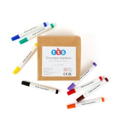 TTS Drywipe Markers Asstd Multicoloured 50pk Multicoloured hi-res