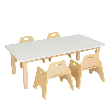 Essentials White Rectangular Table  hi\-res