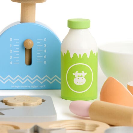 Role Play Wooden Baking Cookies \x26 Cake Food Set  hi\-res