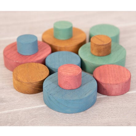 Loose Parts Wooden Disc Shapes \- Earth  hi\-res