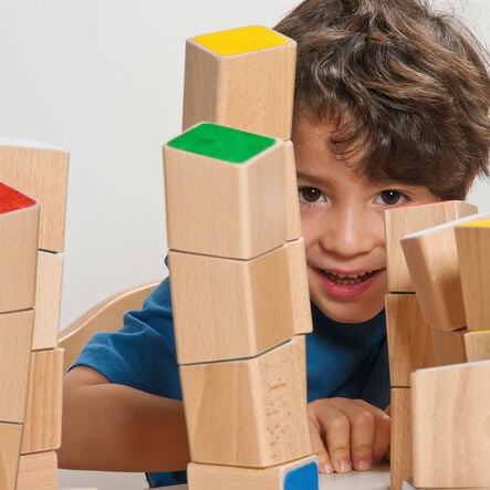 Tilted Stacking Wooden Blocks  hi\-res