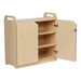 Lockable Storage Cupboard with Display \x26 Mirror Back  hi\-res