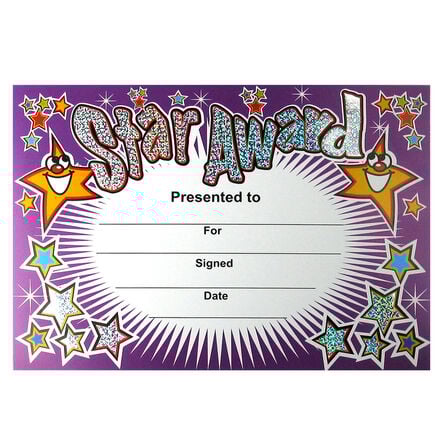 Assorted Sparkly Certificates 120pk  hi\-res