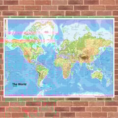 Outdoor World Map Playground Sign  hi-res