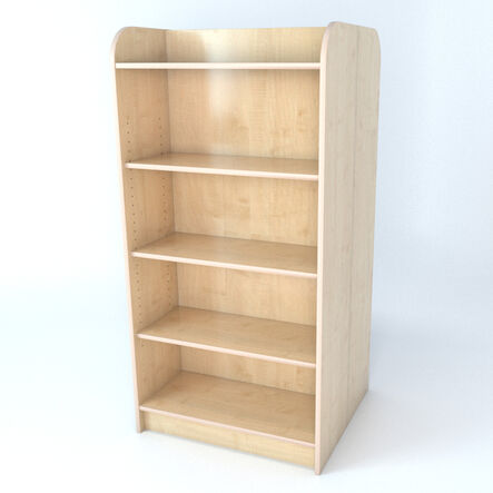 Double Sided Library Bookcase In Maple  hi\-res