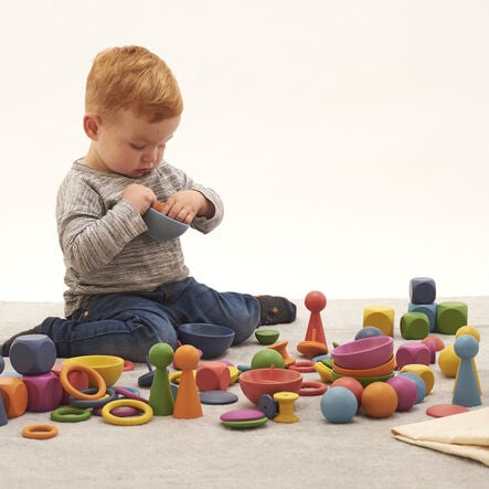 Rainbow Wooden Loose Parts Super Set  hi\-res