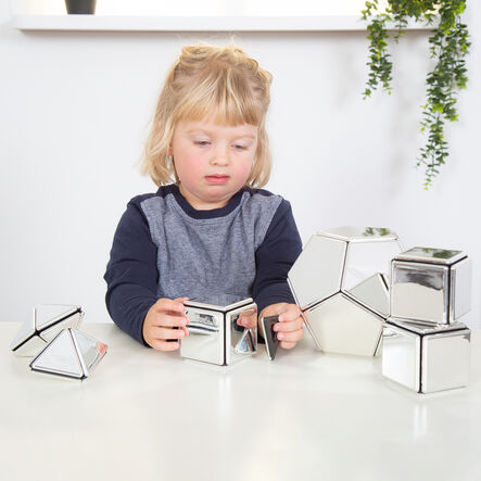 Polydron Mirrored Magnetic Construction Set 48pk  hi\-res
