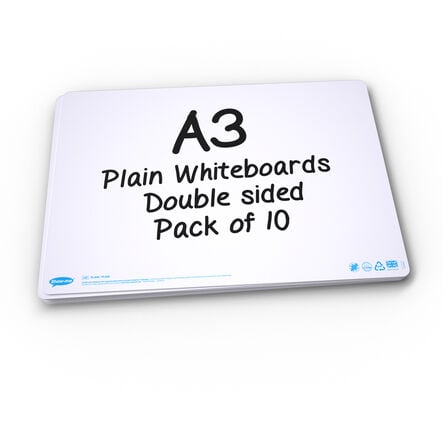 Portable A3 Plain Whiteboards 10pk  hi\-res