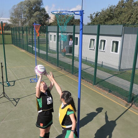 Freestanding Wheelaway Netball Posts 10mm Ring  hi\-res